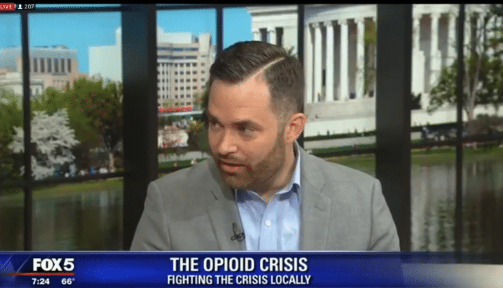 A capture taken from Fox5 regarding the Opioid Crisis