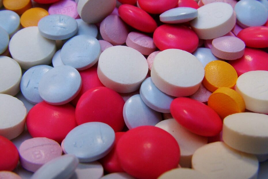 colorful pills - rainbow fentanyl concept